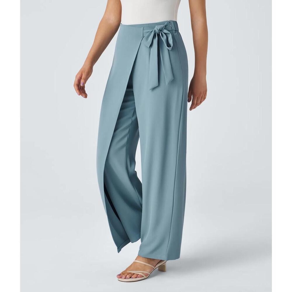 NWT Halara High Waisted Tie Side Wide Leg Work Pants Size Small - Picture 5 of 12
